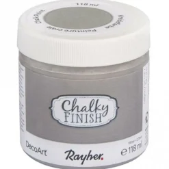 RAYHER - Peinture-craie chalky finish 118 ml - gris clair