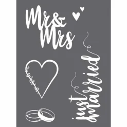 RAYHER - Pochoir 29,7 x 21 cm - mariage