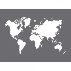 RAYHER - Pochoir carte du monde a5 + spatule