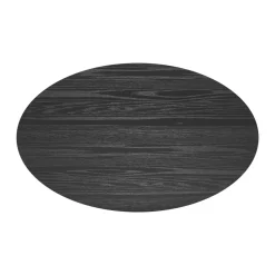 RENDEZ-VOUS DÉCO - Eddy - table ovale 6 personnes en bois noir 150 cm