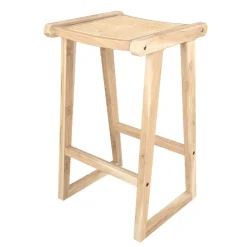 RENDEZ-VOUS DÉCO - Haida - tabouret pour îlot central 66 cm en teck et rotin naturel