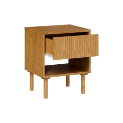 RENDEZ-VOUS DÉCO - Inès - table de chevet en bois d'hévéa massif 1 tiroir