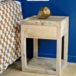 RENDEZ-VOUS DÉCO - Jakarta - table de chevet 1 tiroir en bois de manguier