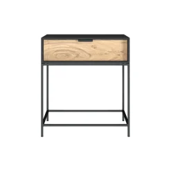 RENDEZ-VOUS DÉCO - Jakson - table de chevet 1 tiroir en bois d'acacia et métal noir