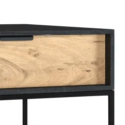RENDEZ-VOUS DÉCO - Jakson - table de chevet 1 tiroir en bois d'acacia et métal noir