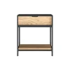RENDEZ-VOUS DÉCO - Jakson - table de chevet en bois et métal noir 1 tiroir