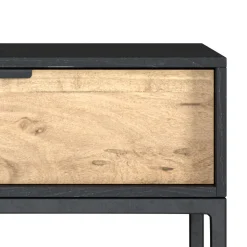 RENDEZ-VOUS DÉCO - Jakson - table de chevet en bois et métal noir 1 tiroir