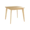 RENDEZ-VOUS DÉCO - Julio - table carrée 4 personnes en bois clair naturel 90 cm
