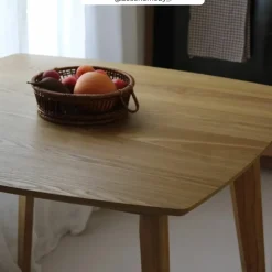 RENDEZ-VOUS DÉCO - Julio - table carrée 4 personnes en bois clair naturel 90 cm