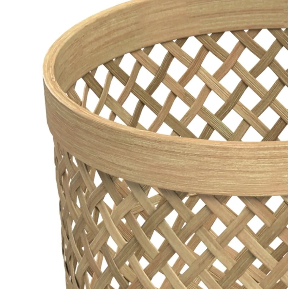 RENDEZ-VOUS DÉCO - Landi - cache-pot pieds en teck et bambou (lot de 2)