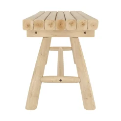 RENDEZ-VOUS DÉCO - Makam - banc de jardin en branche de teck 2 places