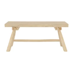 RENDEZ-VOUS DÉCO - Makam - banc de jardin en branche de teck 2 places