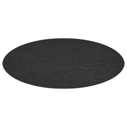 RENDEZ-VOUS DÉCO - Sparo - table ovale 10 personnes en bois de teck recyclé noir 240 cm