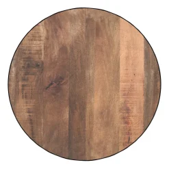 RENDEZ-VOUS DÉCO - Tajy - table basse ronde en bois massif et métal d90 cm