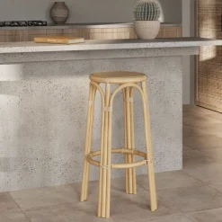 RENDEZ-VOUS DÉCO - Vania - tabouret de bar 77 cm en rotin