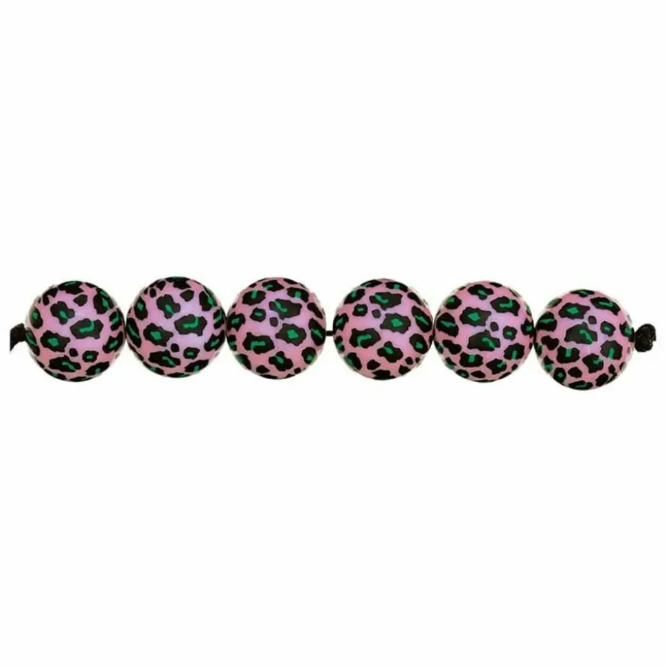 RICO DESIGN - 5 perles acid leo rose ø 16 mm