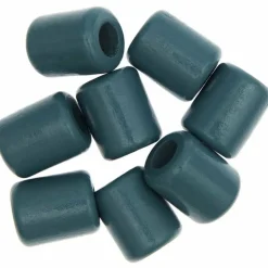 RICO DESIGN - 8 perles cylindriques - bois pétrole - 20 mm