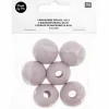 RICO DESIGN - 6 perles rondes - bois gris - 30 mm
