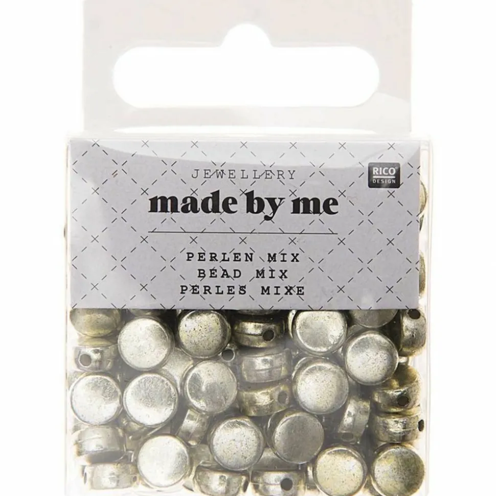 RICO DESIGN - 165 perles rondes 5 x 7 mm - doré