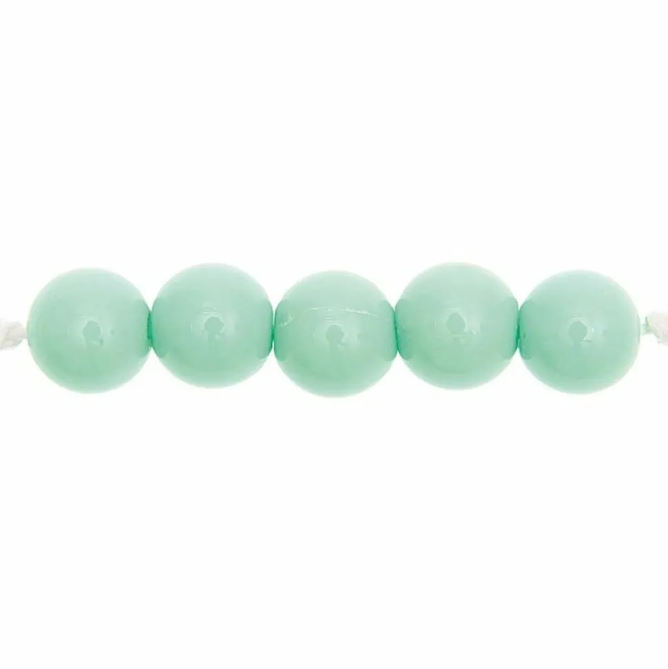 RICO DESIGN - 24 perles rondes 10 mm - menthe