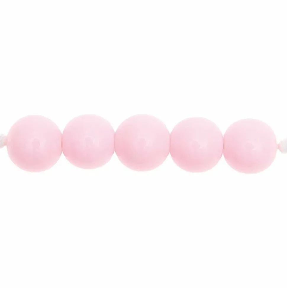 RICO DESIGN - 24 perles rondes 10 mm - rose