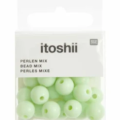 RICO DESIGN - 24 perles rondes 10 mm - vert clair