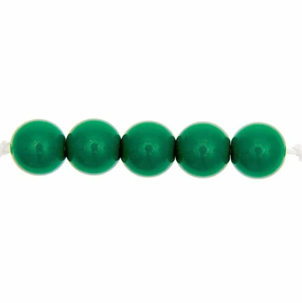 RICO DESIGN - 24 perles rondes 10 mm - vert foncé