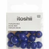 RICO DESIGN - 24 perles rondes 10 mm - bleu foncé