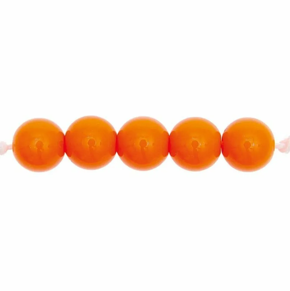 RICO DESIGN - 24 perles rondes 10 mm - orange
