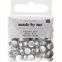 RICO DESIGN - 165 perles rondes 5 x 7 mm - argent