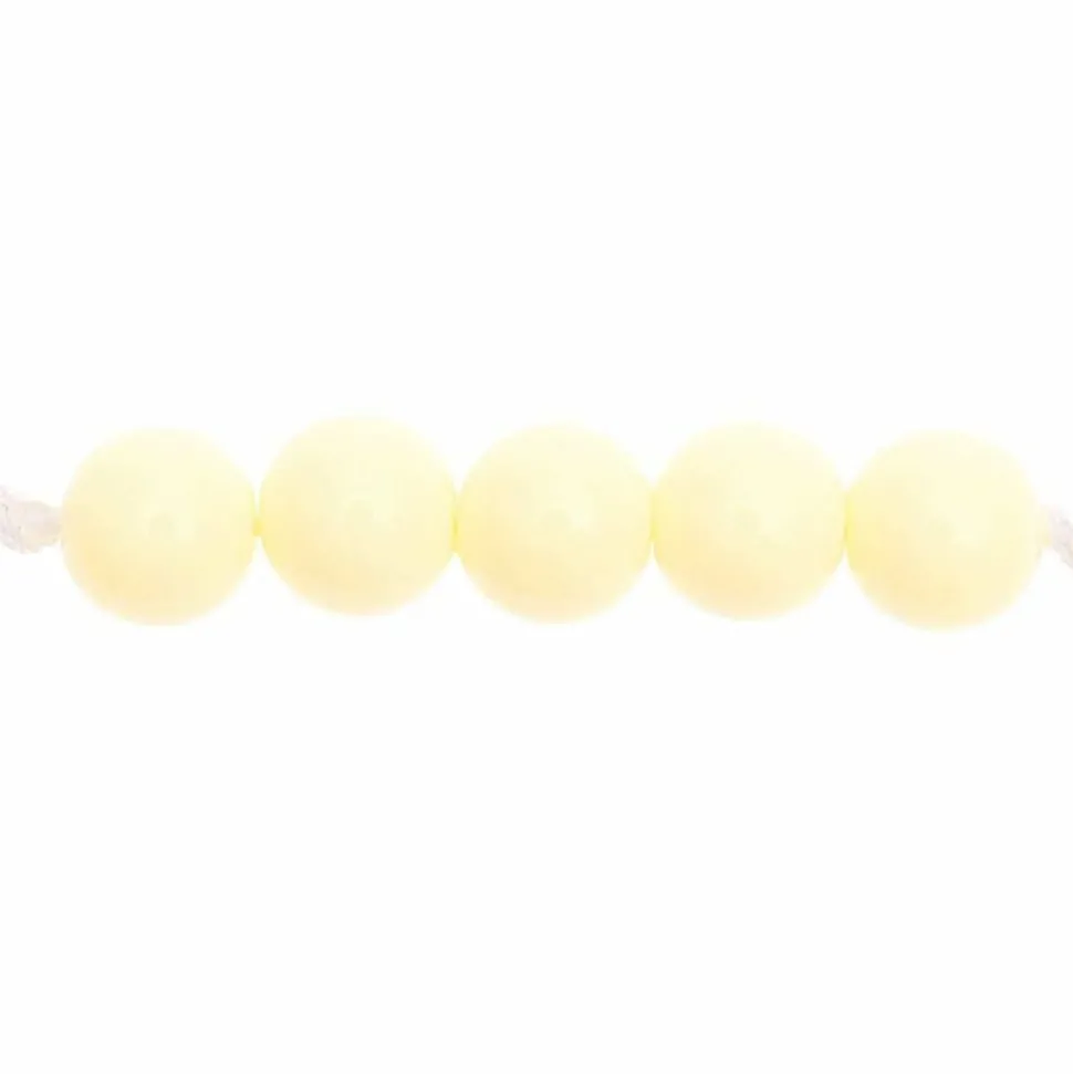 RICO DESIGN - 24 perles rondes 10 mm - blanc cassé