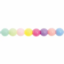 RICO DESIGN - 80 perles rondes 6 mm - pastel arc-en-ciel