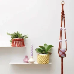 RICO DESIGN - 4 perles toupies pour macramé - bois lilas - 30 mm