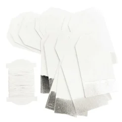 RICO DESIGN - 24 étiquettes à suspendre blanches & argentées