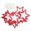 RICO DESIGN - 24 étiquettes à suspendre étoiles blanches & rouges