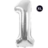 RICO DESIGN - Ballon aluminium chiffre "1" argenté, haut. 86 cm