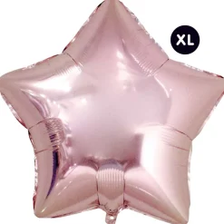 RICO DESIGN - Ballon aluminium étoile rose, haut. 86 cm