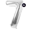 RICO DESIGN - Ballon aluminium chiffre "7" argenté, haut. 86 cm