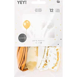 RICO DESIGN - Ballons blancs, H. 30 cm, x 12 pièces