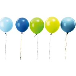 RICO DESIGN - Ballons bleu et vert, haut. 30 cm, x 12 pièces