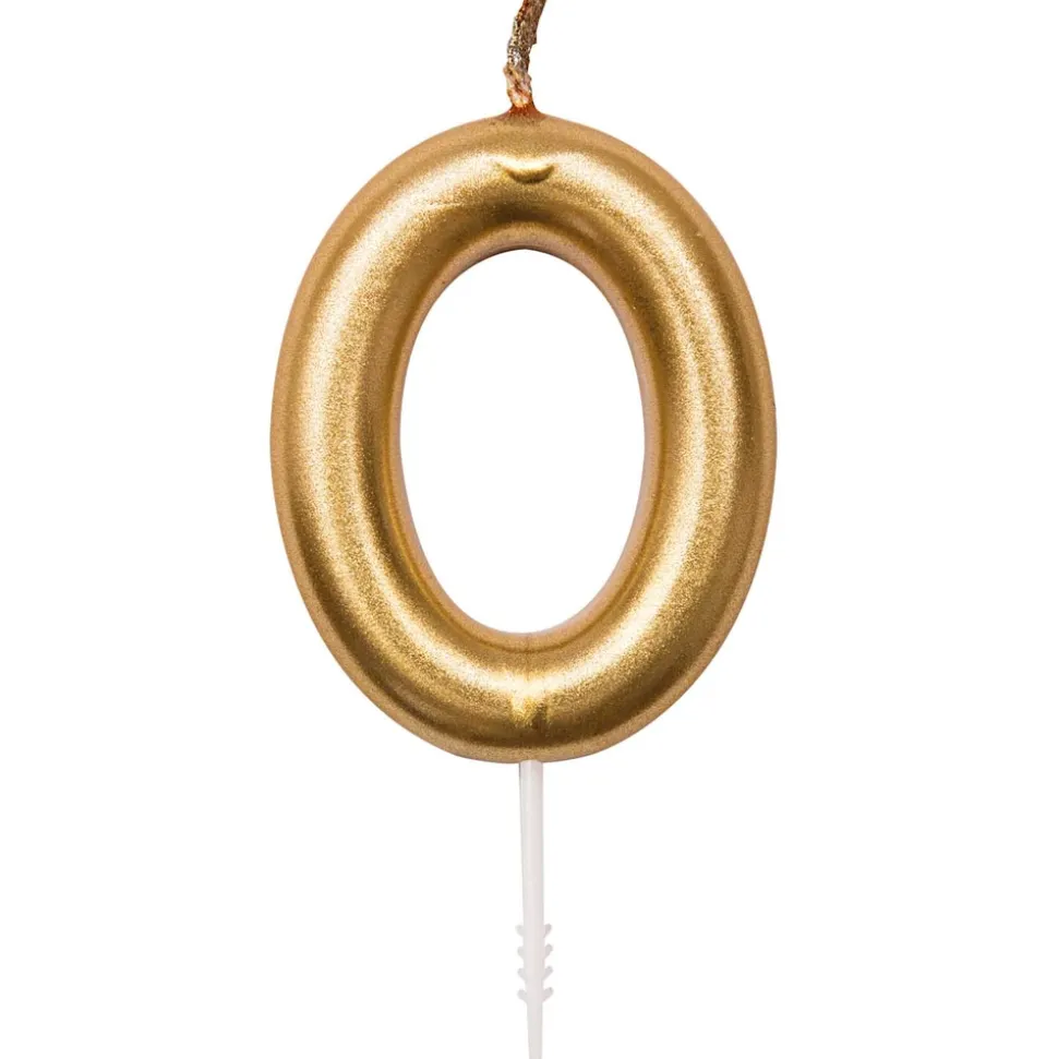 RICO DESIGN - Bougie nombre "0" or
