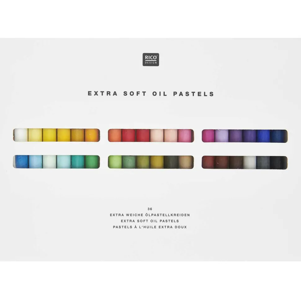 RICO DESIGN - Pastels à l'huile 36 couleurs