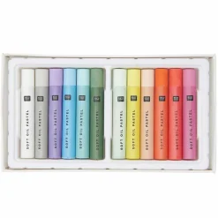 RICO DESIGN - Pastels à l'huile 12 couleurs pastel et fluo