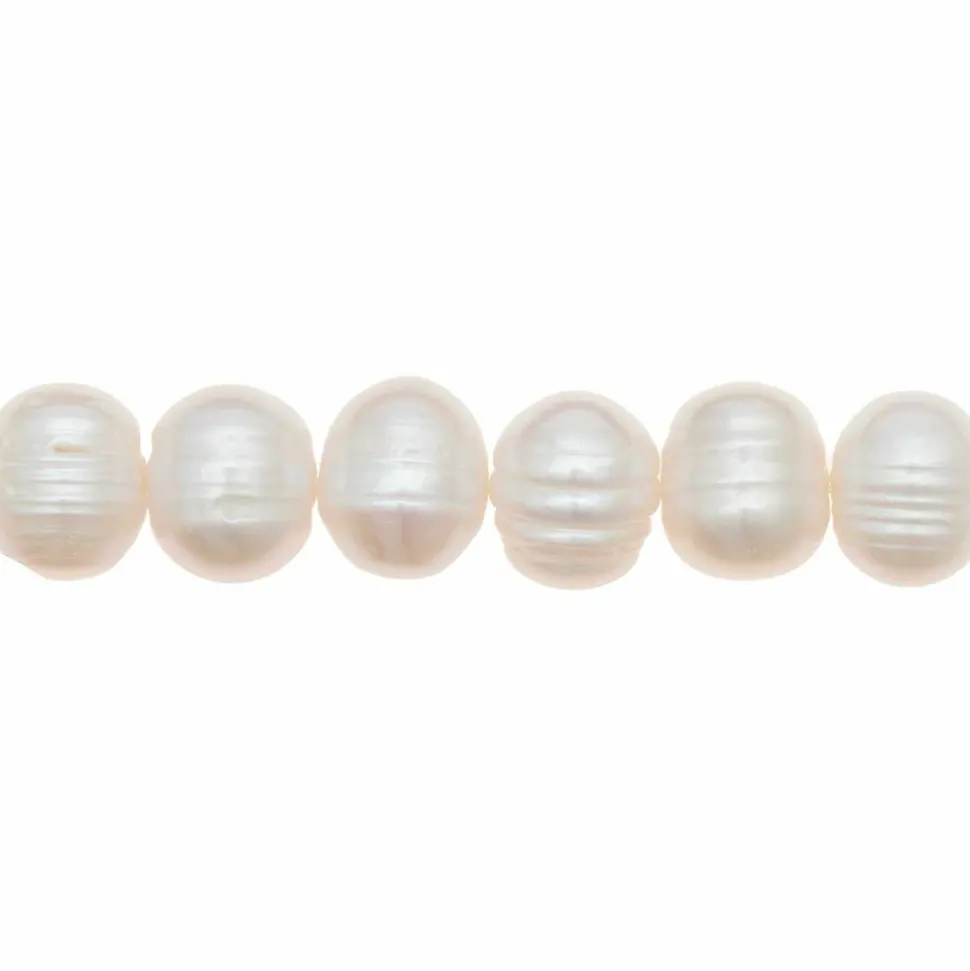 RICO DESIGN - Perles d'eau douce nacrées - blanc - 12 mm