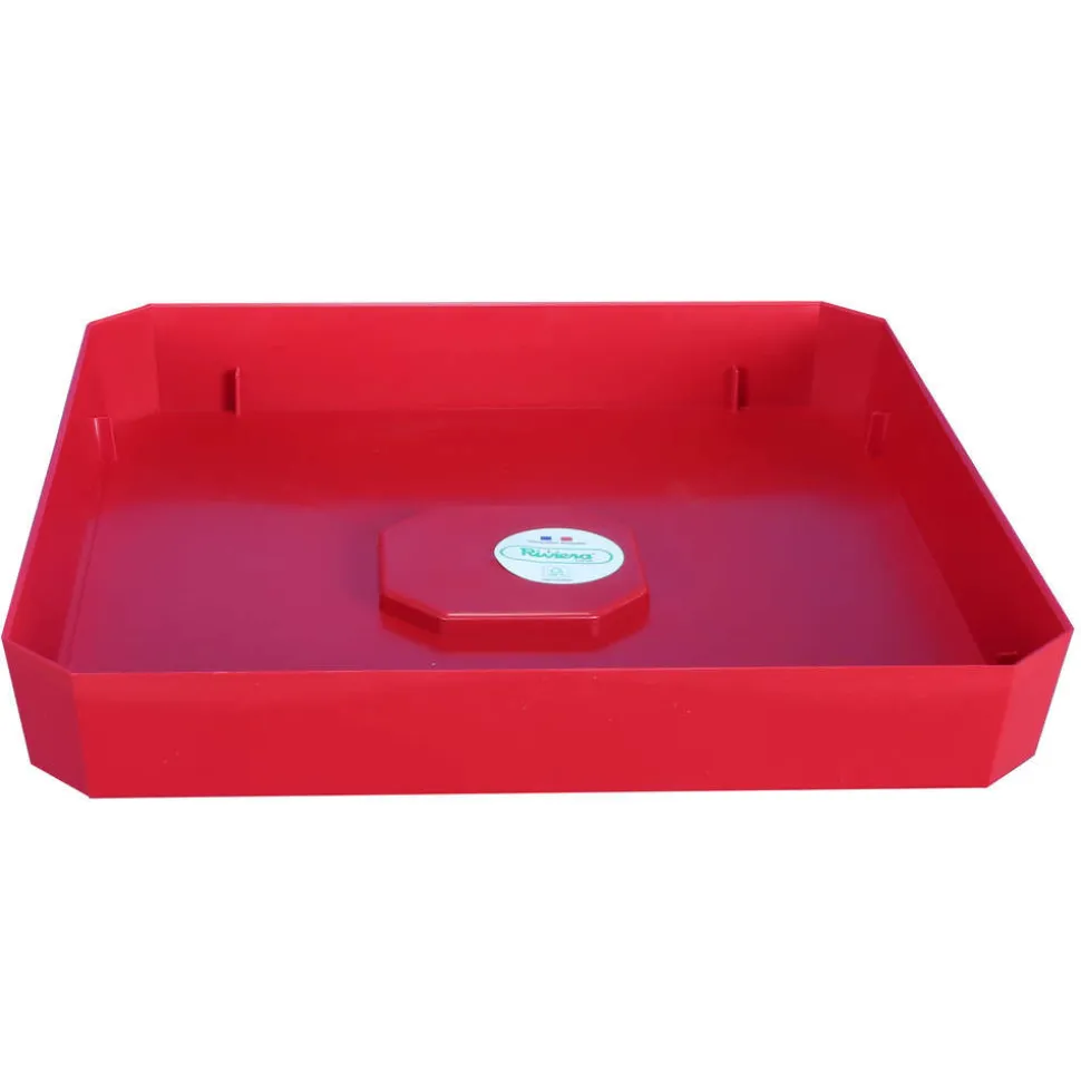 RIVIERA - Plateau Soleilla carré en polypropylène 100% recyclable Rouge 22x22cm