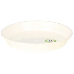 RIVIERA - Soucoupe ronde en polypropylène 100% recyclable Blanche Ø.35cm