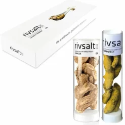 RIVSALT - Kit curcuma-gingembre et râpe à rhizome