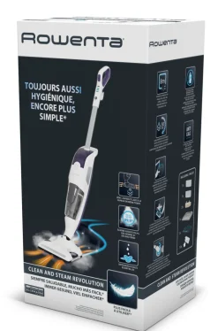 Rowenta nettoyeur vapeur aspirateur 2en1 1500w blanc/violet - ry7731wh