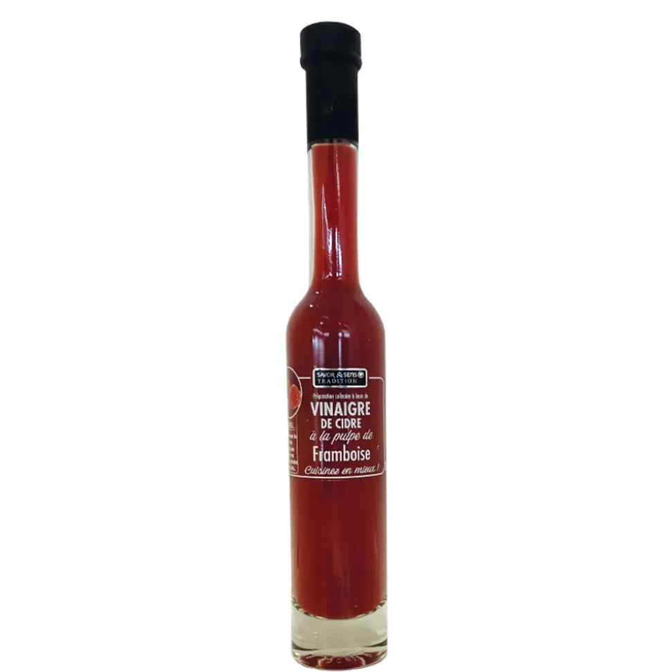 SAVOR & SENS - Vinaigre de cidre à la pulpe de framboise - 200ml