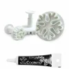 SCRAPCOOKING - 3 découpoirs et éjecteurs pâte à sucre flocons + stylo glaçage noir